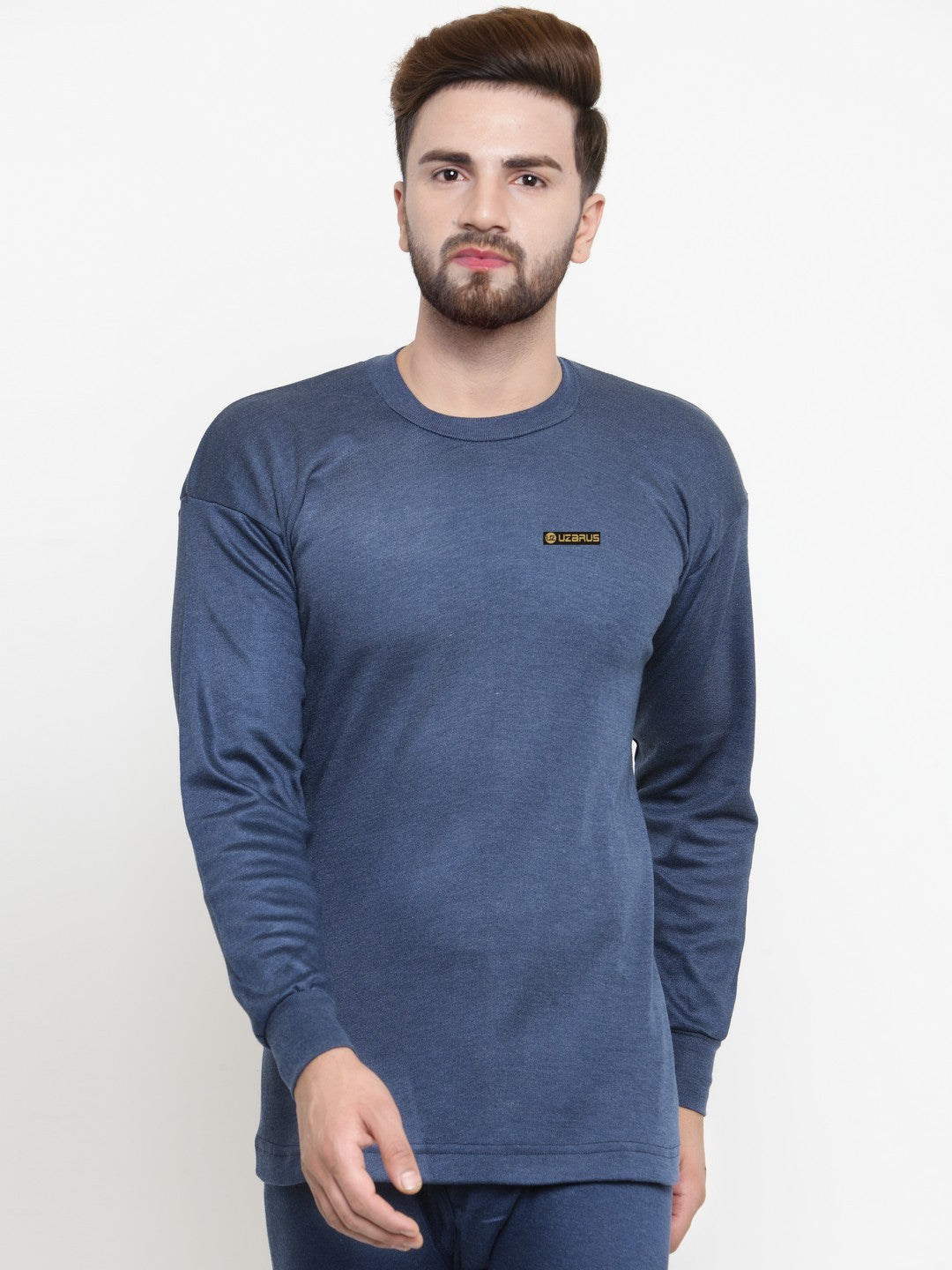 MEN'S SOLID HIGH NECK THERMAL WEAR TOP