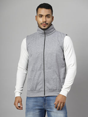 Men's Sleeveless Regular Solid Jacket