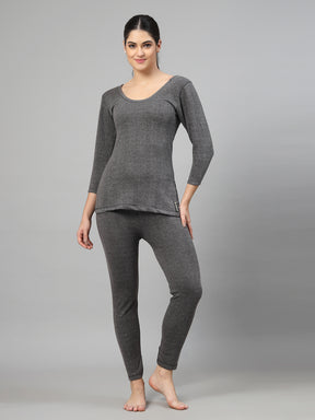 Uzarus  Snug Fit Thermal Set | Ladies 3/4 Thermal Top and Lower Set  | Thermal Top and Lower Set