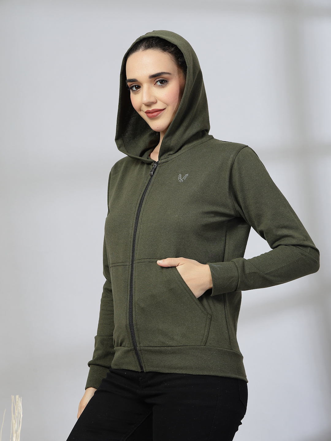 UZARUS Women's Cotton Anthra Sweatshirt Hoodie