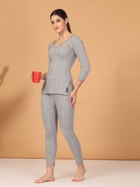 Uzarus  Snug Fit Thermal Set | Ladies 3/4 Thermal Top and Lower Set  | Thermal Top and Lower Set