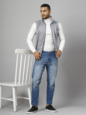 Men's Sleeveless Regular Solid Jacket