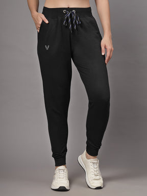 UZARUS Stay Warm and Stylish: Women's Fleece-Lined Regular Fit Heavy Weight Winter Trackpants with 3 Pockets