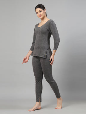 Uzarus  Snug Fit Thermal Set | Ladies 3/4 Thermal Top and Lower Set  | Thermal Top and Lower Set