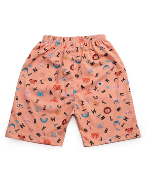 UZARUS 100% Soft Casual Printed KIDS Shorts for Boys and Girls - Regular Fit (Pack of 5)