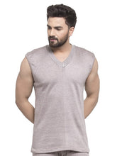 MEN'S SLEEVELESS SOLID V NECK THERMAL TOP