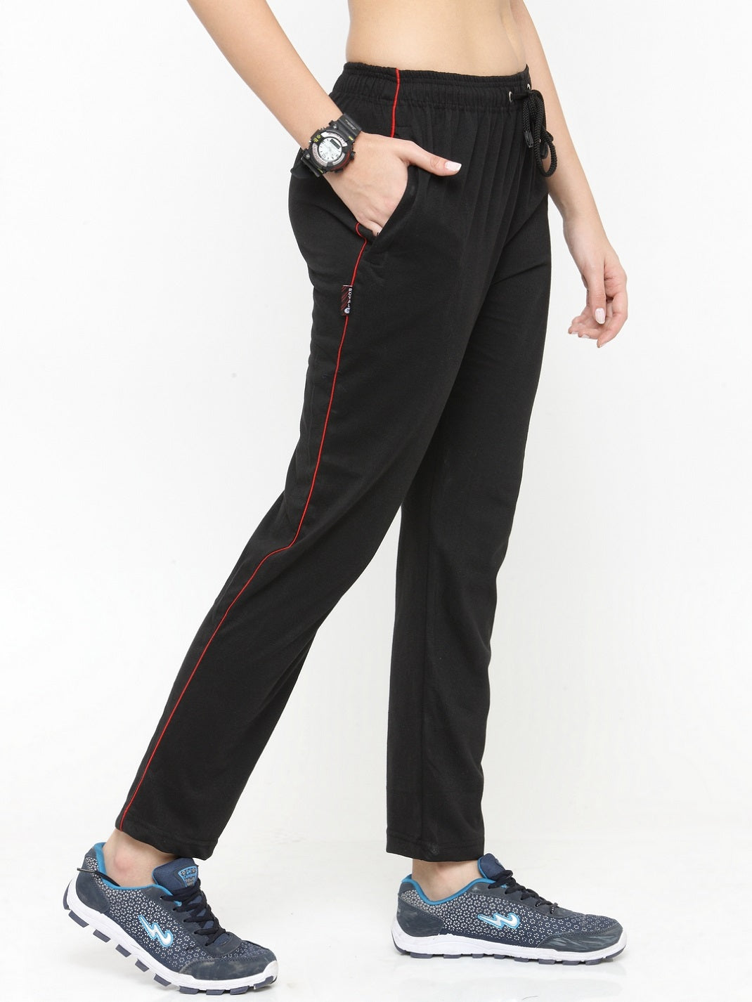 Plus Size Cotton Track Pants - Relaxed Fit Lounge Pants at Rs