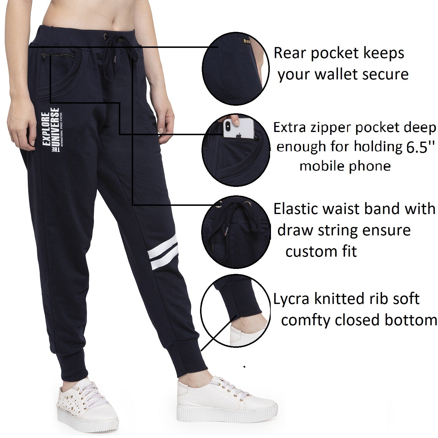 RtA Finn Womens Nylon Joggers Unlined Track Pants Size Large Side Zip  Pocket New 