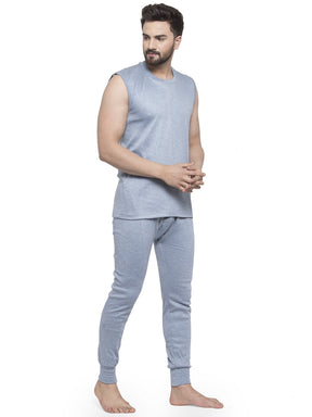 MEN'S SLEEVELESS THERMAL SET ( ROUND NECK VEST AND TROUSER)