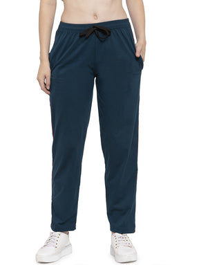 Uzarus Women's Cotton Track Pants With 2 Zippered Pockets