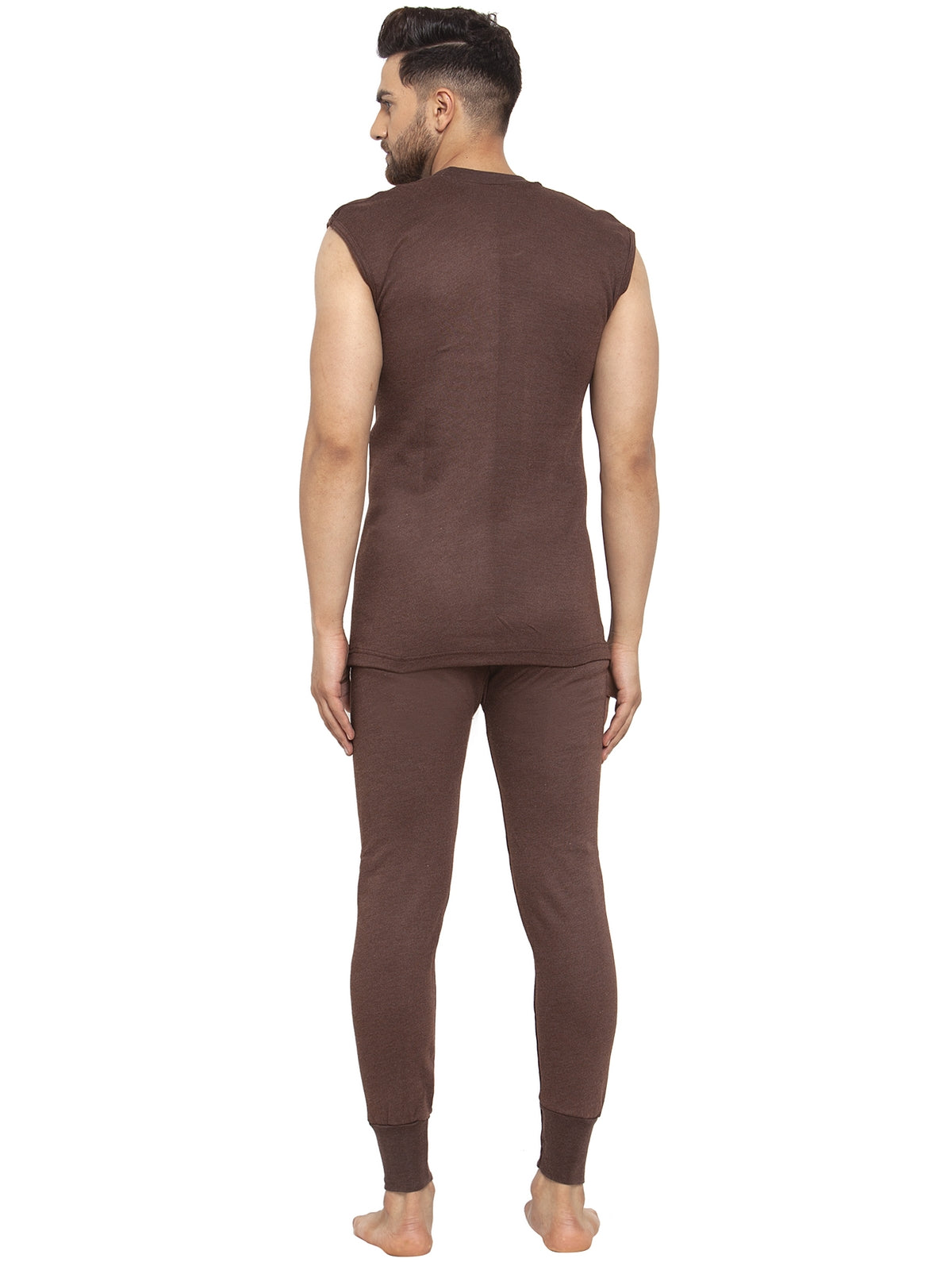 MEN'S SLEEVELESS THERMAL SET ( ROUND NECK VEST AND TROUSER)