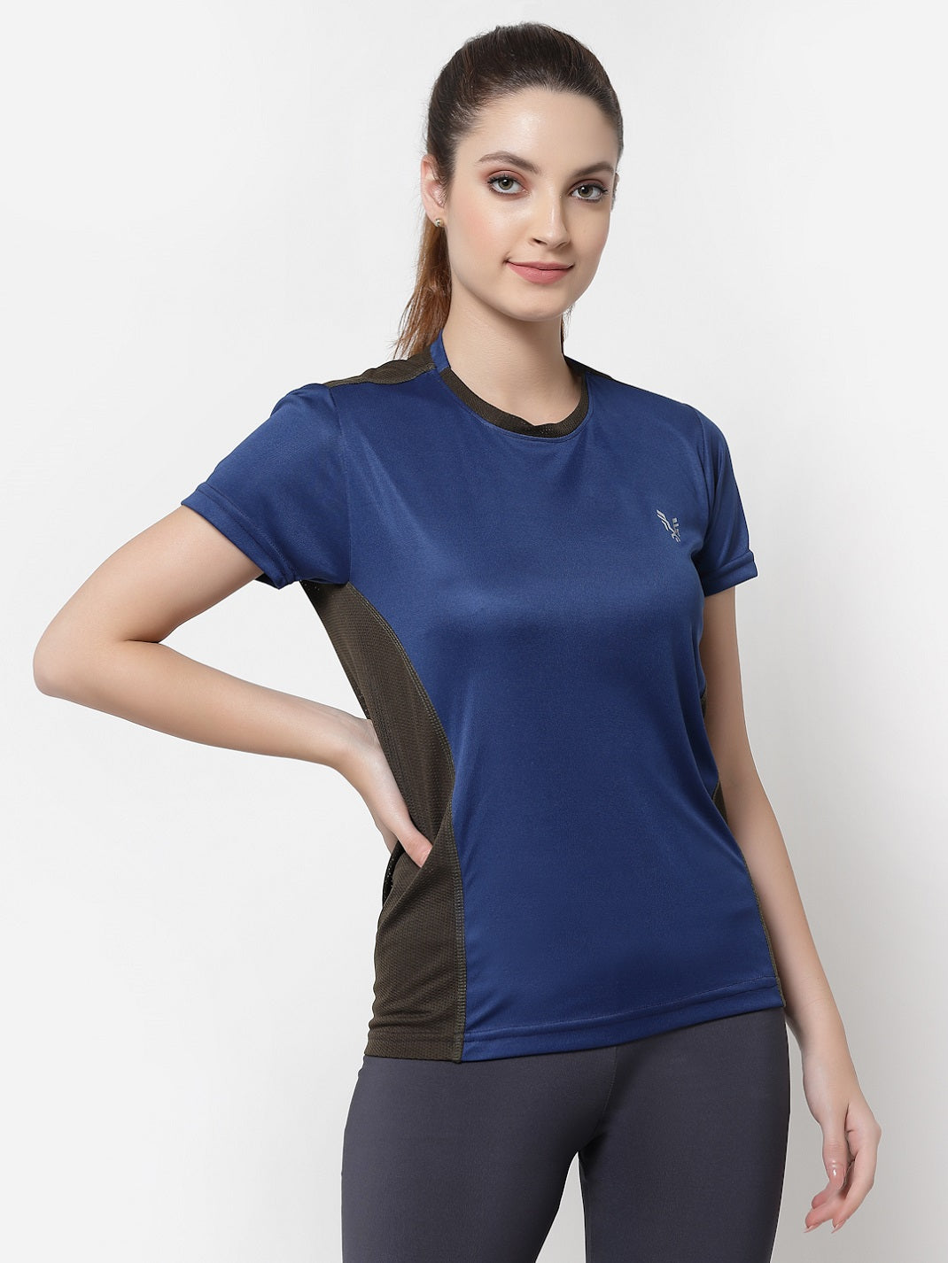 Fashion (long Blue)New Sports Tight Yoga Shirts Crop Top Women Short Sleeve  T-Shirt Gym Tops Fitness Running Workout Sport Top Gym Wear Sports Wear RA  @ Best Price Online