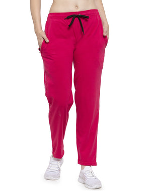 Uzarus Women's Cotton Track Pants With 2 Zippered Pockets